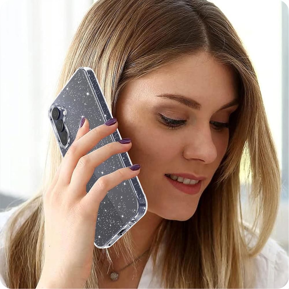 Custodia per Samsung Galaxy A15 5G A156 / A15 A155, Techsuit, SparkleSkin, Trasparente