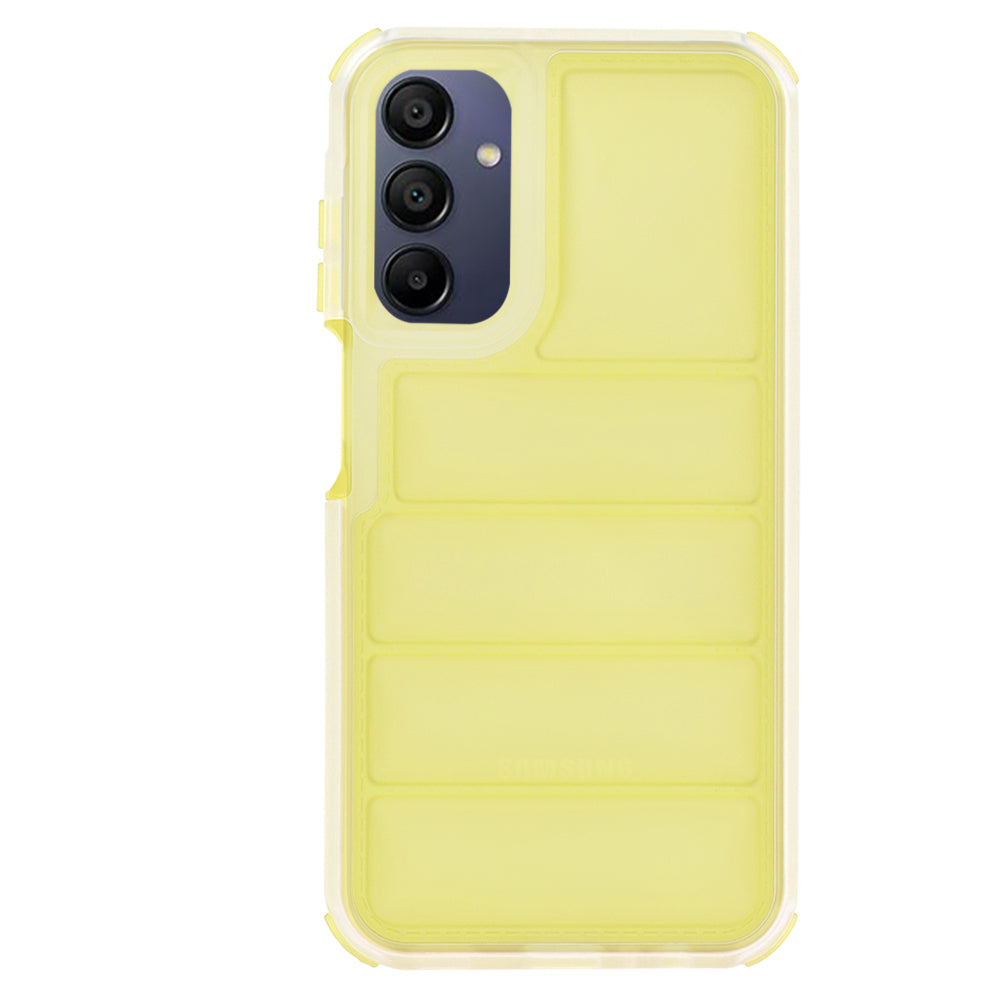 Custodia per Samsung Galaxy A15 5G A156 / A15 A155, Techsuit, Wave Shield, Gialla