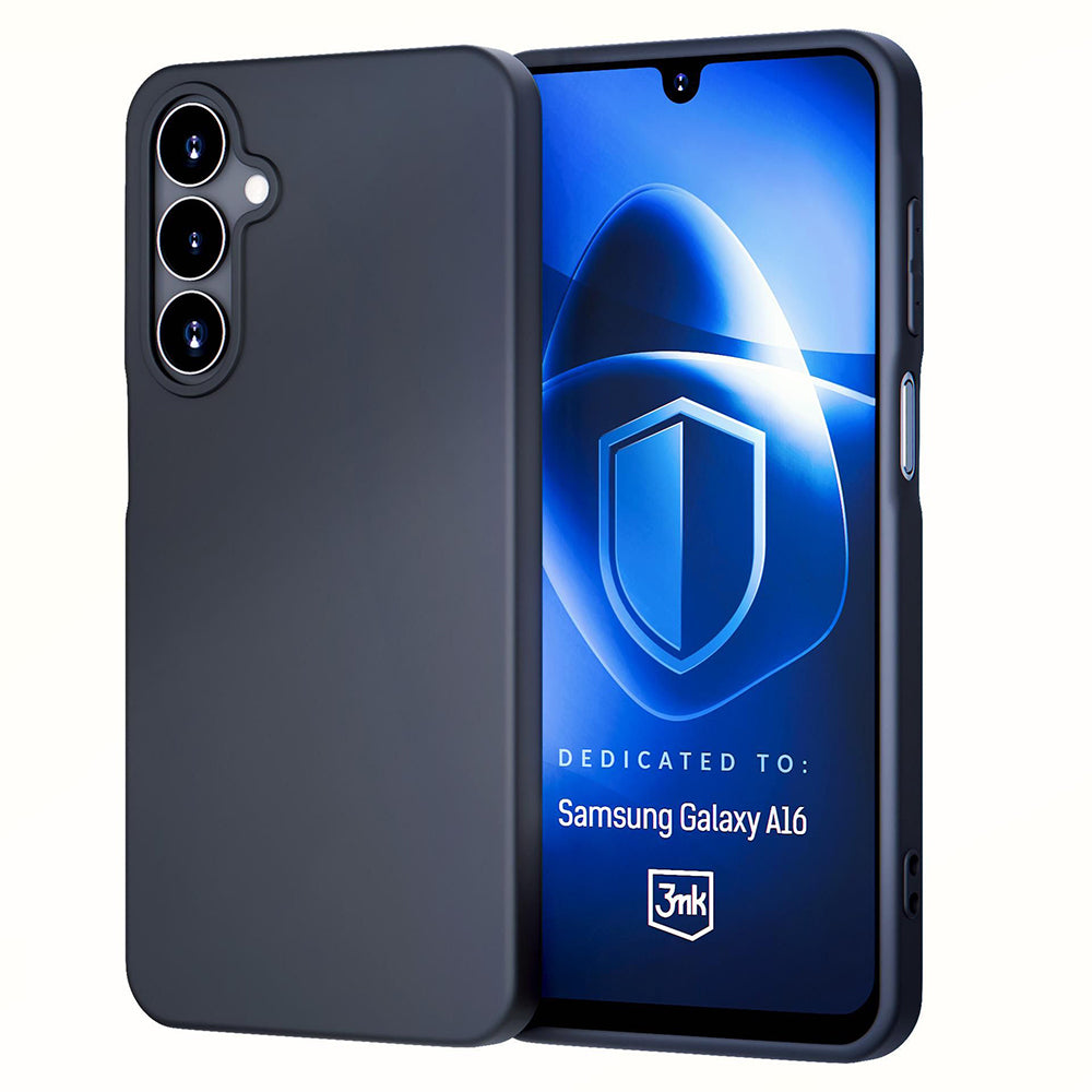 Custodia per Samsung Galaxy A16 5G A166 / A16 4G A165, 3MK, Nera Opaca