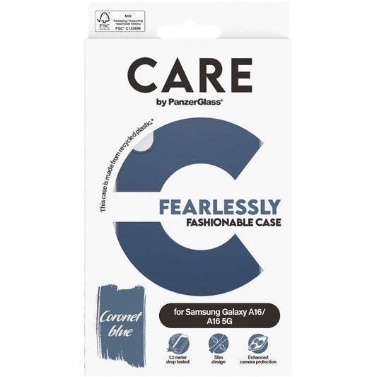 Custodia per Samsung Galaxy A16 5G A166 / A16 4G A165, PanzerGlass, Fashionable Care, Blu