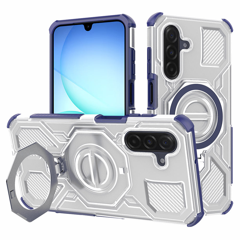 Custodia per Samsung Galaxy A17 4G / A17 5G, Techsuit, Carbon Shield Pro, Blu