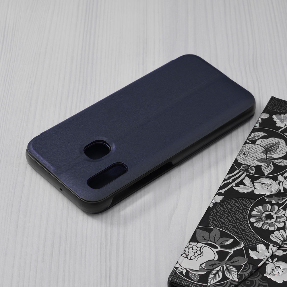 Custodia per Samsung Galaxy A20e A202, Techsuit, eFold, Blu Scuro