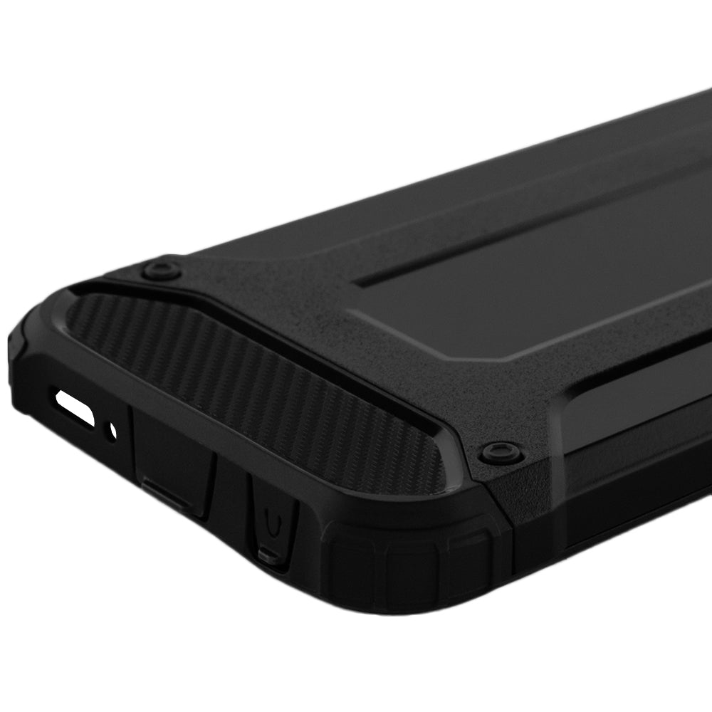 Custodia per Samsung Galaxy A20e A202, Techsuit, Hybrid Armor, Nera