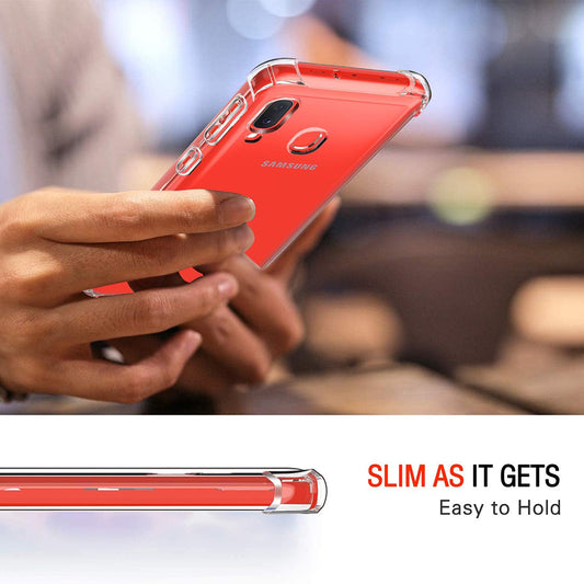 Custodia per Samsung Galaxy A20e A202, Techsuit, Shockproof Clear, Trasparente