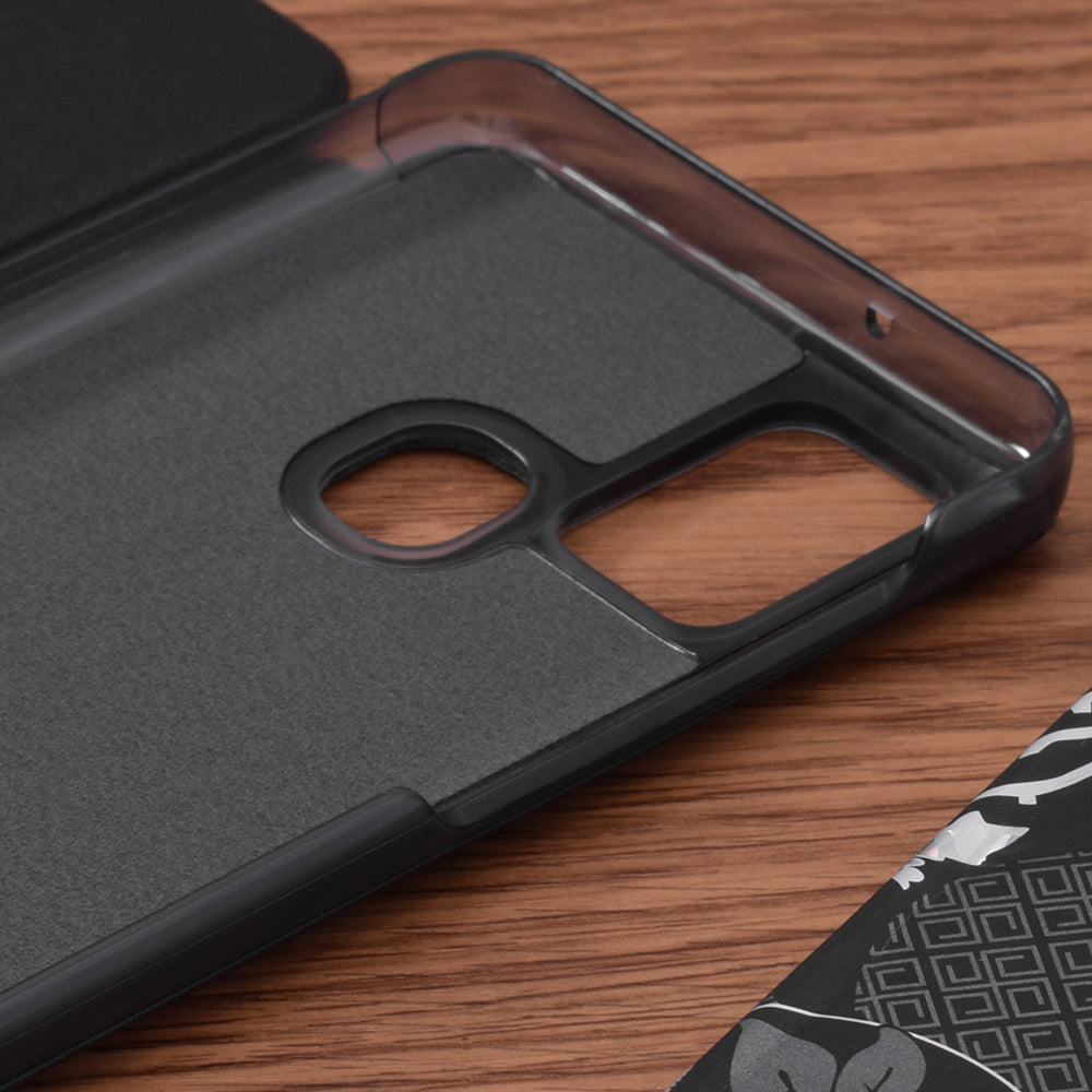 Custodia per Samsung Galaxy A21s A217, Techsuit, eFold, Nera