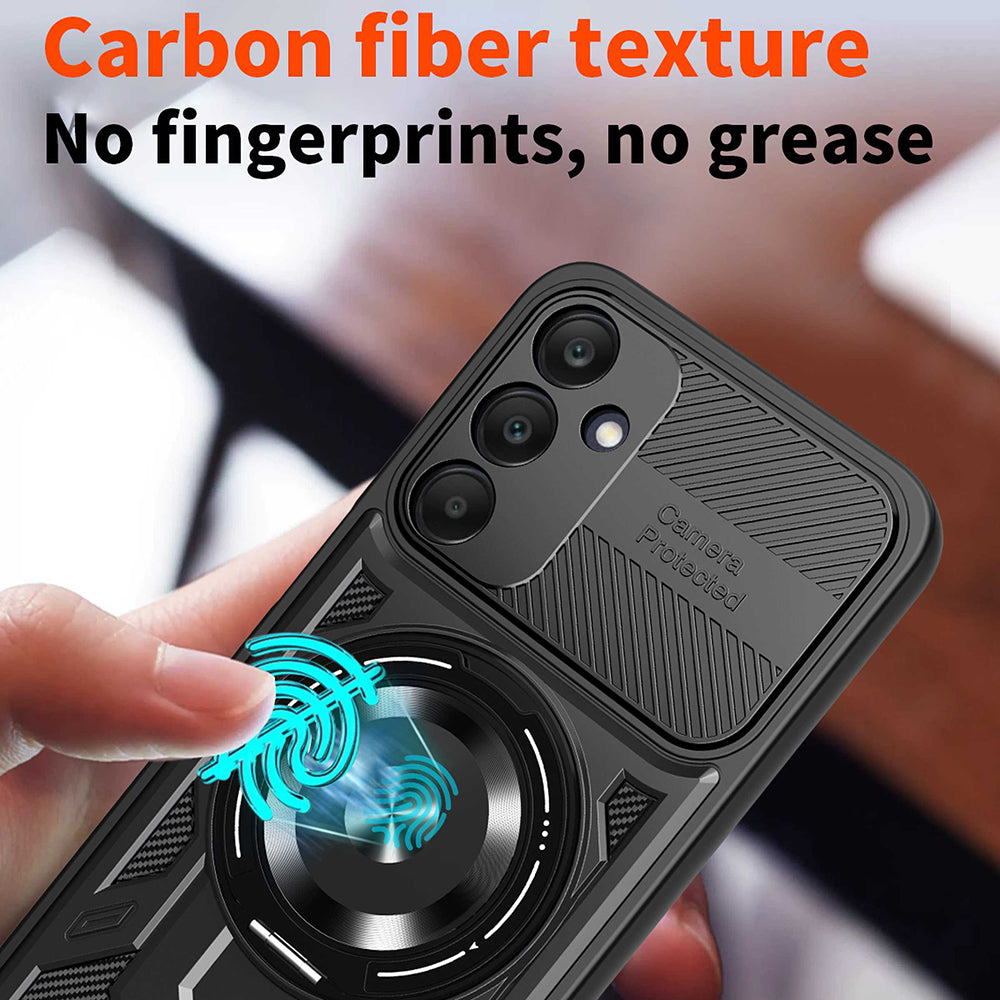 Custodia per Samsung Galaxy A25 A256, Techsuit, RuggedCam, Nera