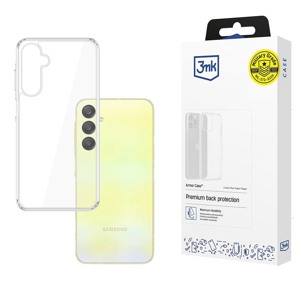 Custodia per Samsung Galaxy A26 A266, 3MK, Armor, Trasparente