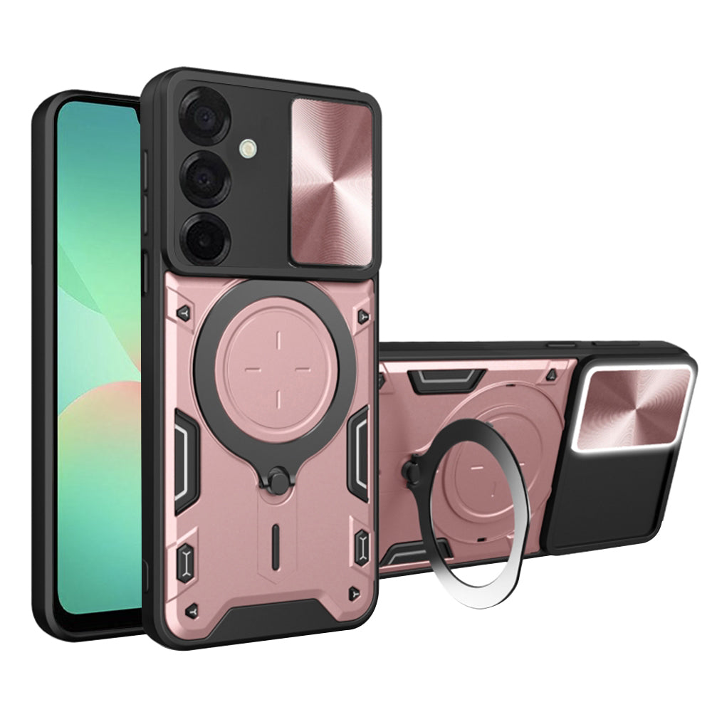 Custodia per Samsung Galaxy A26 A266, Techsuit, CamGuard Pro, Rosa Dorato