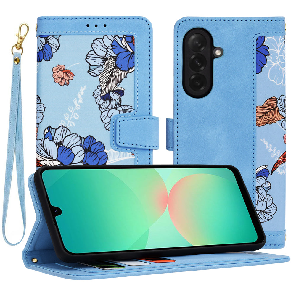 Custodia per Samsung Galaxy A26 A266, Techsuit, FlipCraft, Blu