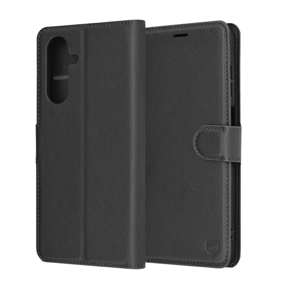 Custodia per Samsung Galaxy A26 A266, Techsuit, Leather Folio, Nera