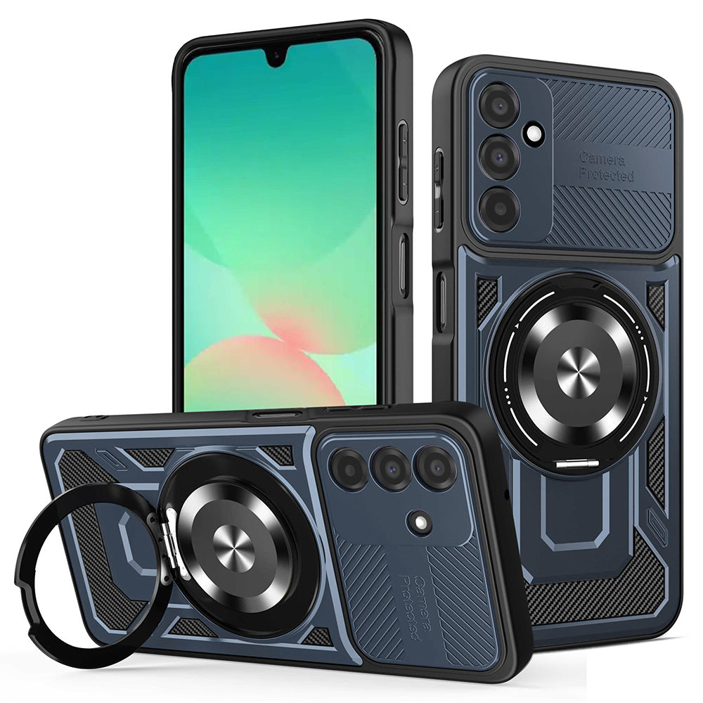 Custodia per Samsung Galaxy A26 A266, Techsuit, RuggedCam, Blu