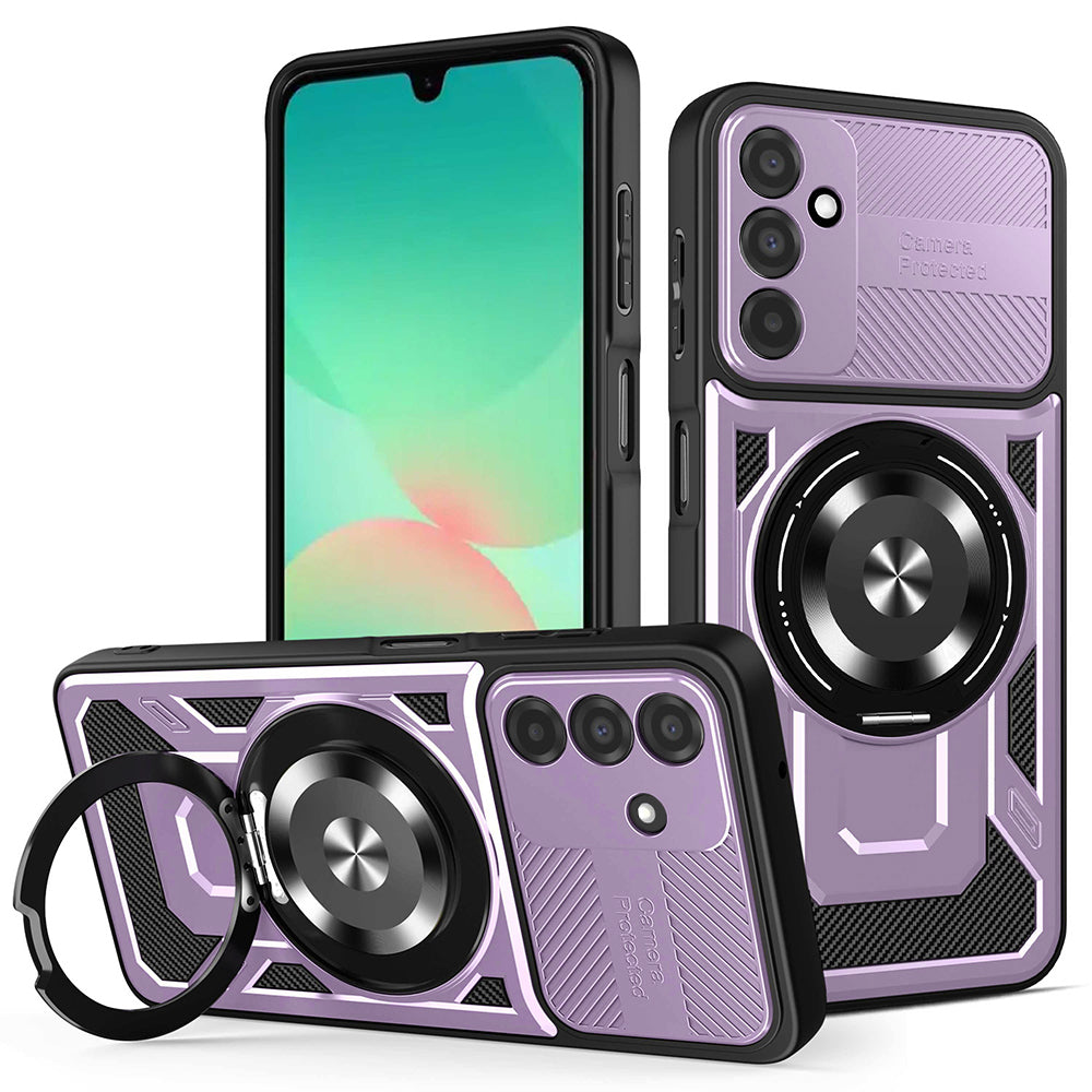 Custodia per Samsung Galaxy A26 A266, Techsuit, RuggedCam, Viola