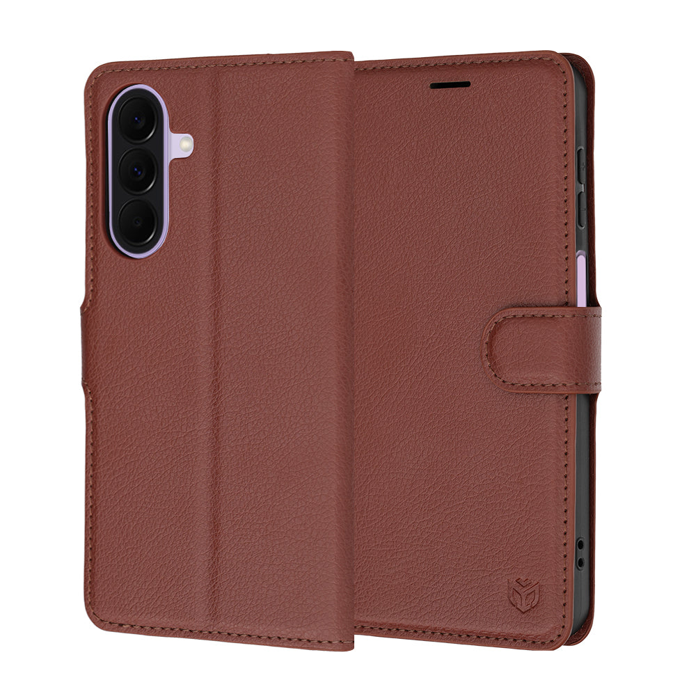 Custodia per Samsung Galaxy A27 5G, Techsuit, Leather Folio, Marrone