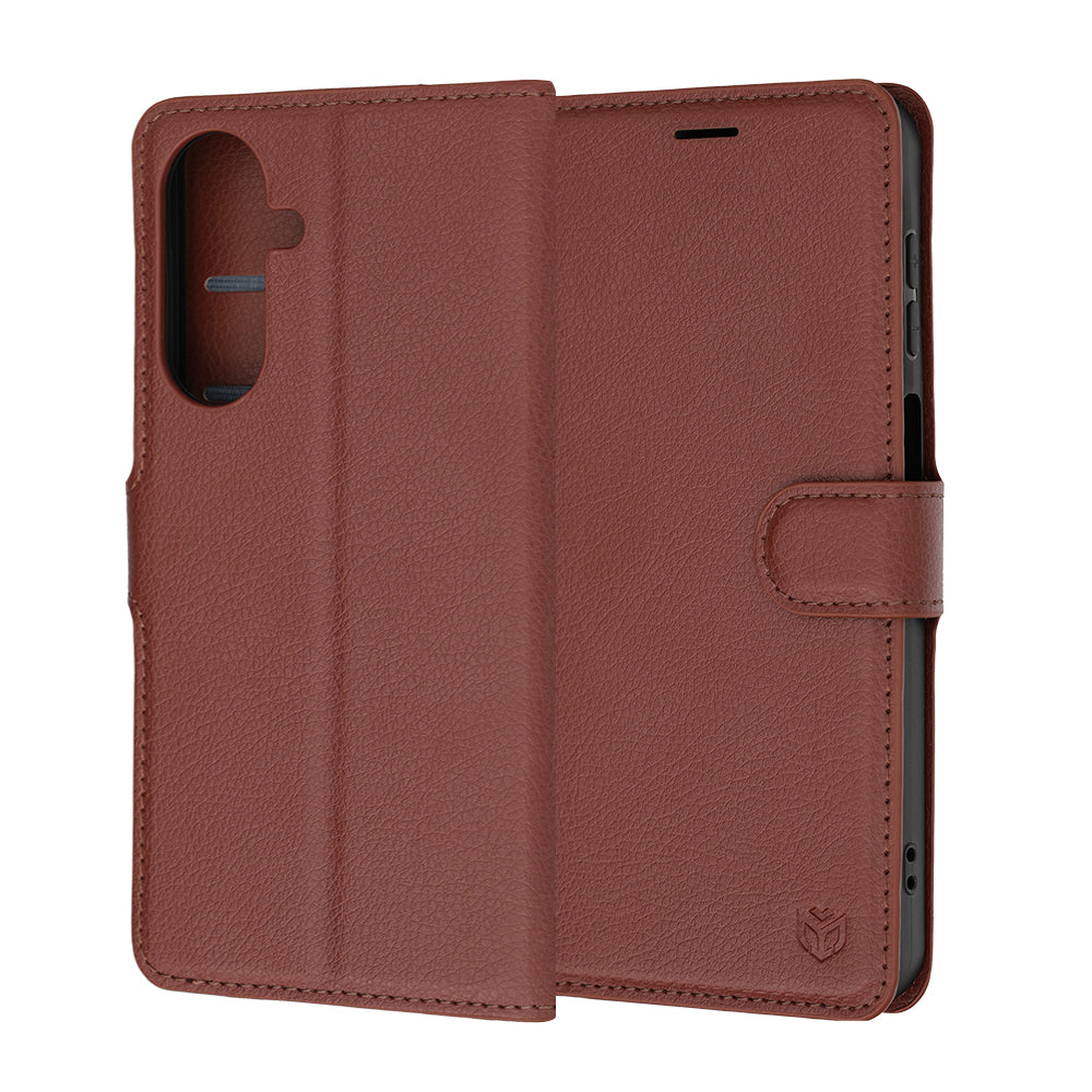 Custodia per Samsung Galaxy A27 5G, Techsuit, Leather Folio, Marrone