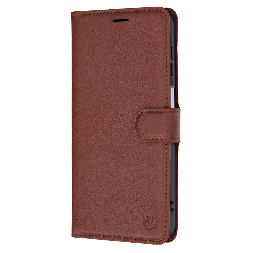 Custodia per Samsung Galaxy A27 5G, Techsuit, Leather Folio, Marrone