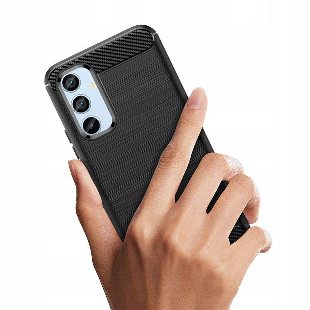 Custodia per Samsung Galaxy A34 A346, Techsuit, Carbonio, Nera