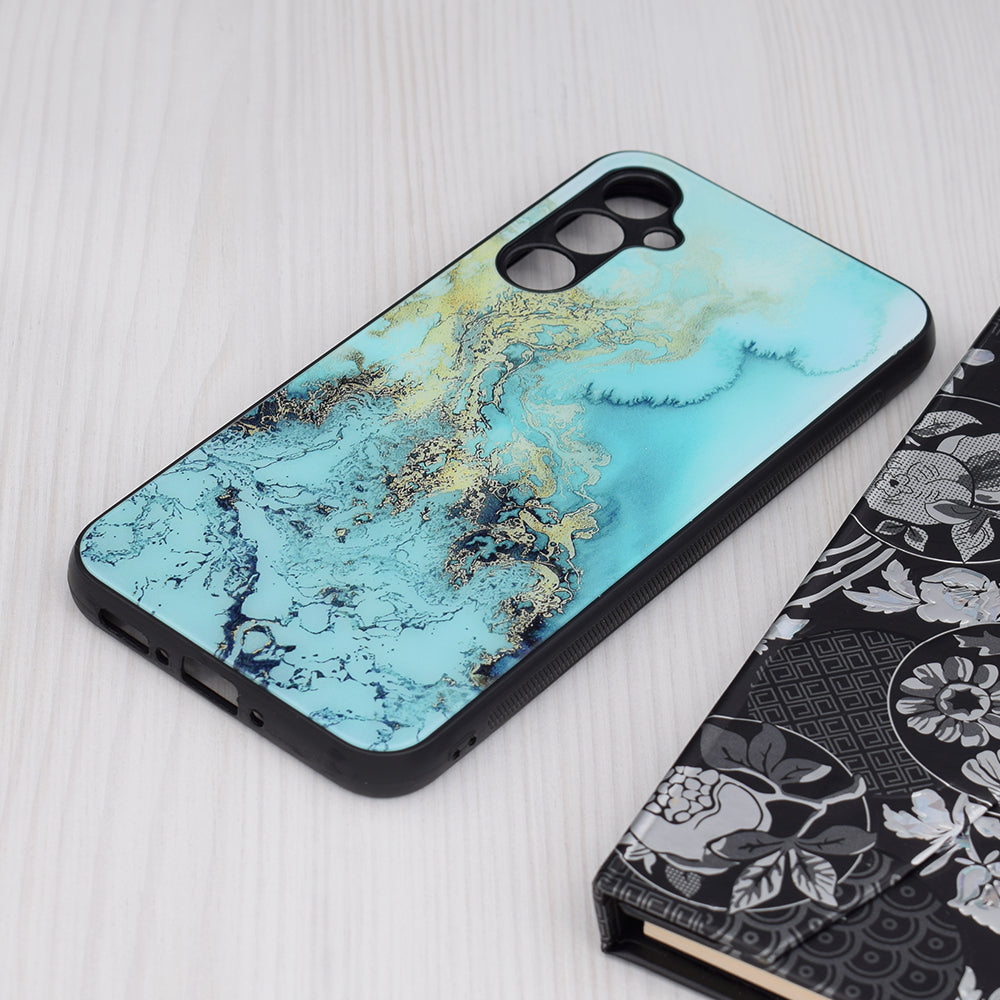 Custodia per Samsung Galaxy A34 A346, Techsuit, Glaze, Blu
