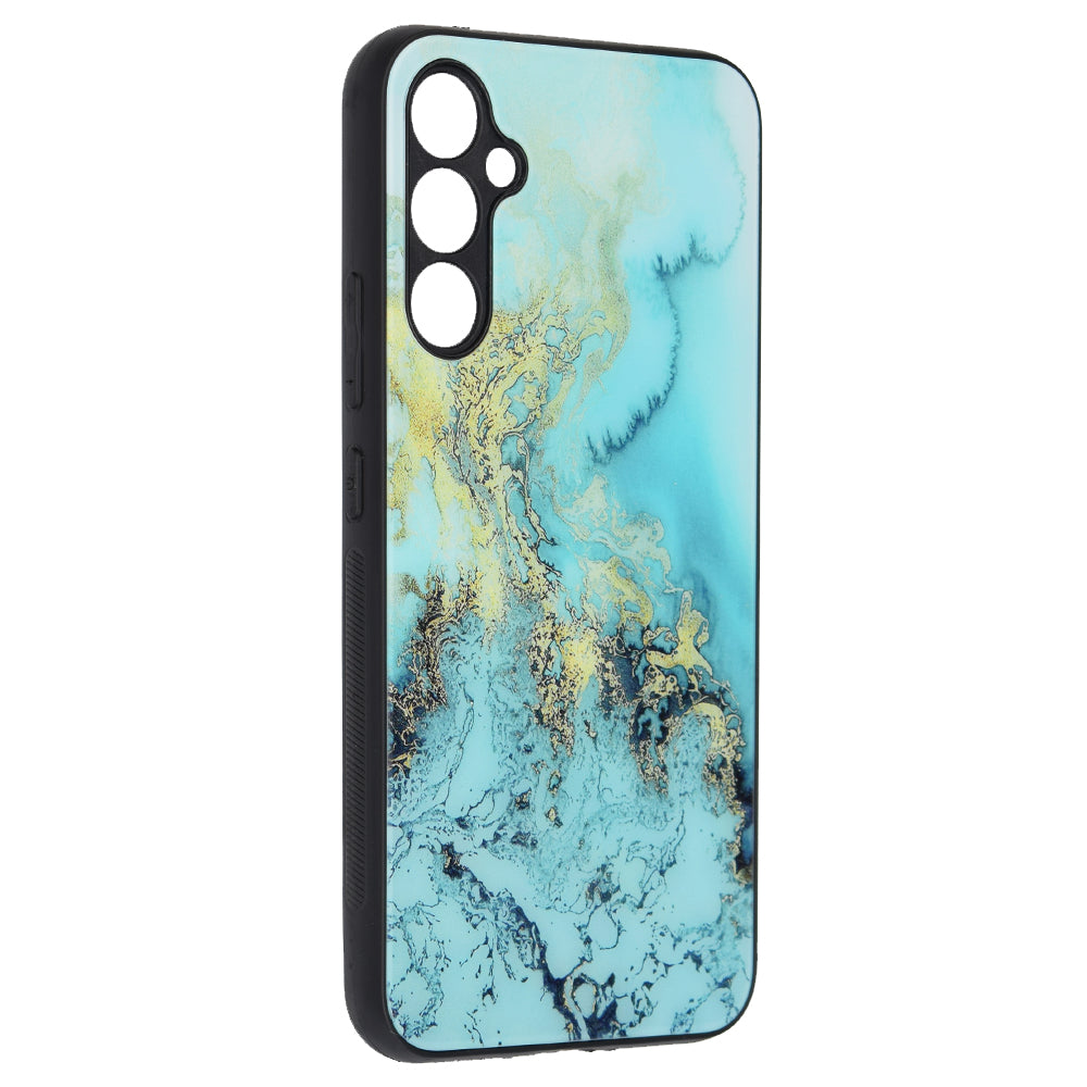 Custodia per Samsung Galaxy A34 A346, Techsuit, Glaze, Blu