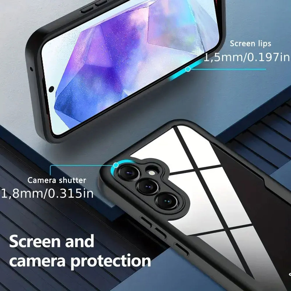 Custodia per Samsung Galaxy A35 5G A356, Techsuit, ColorVerse 360, Nera