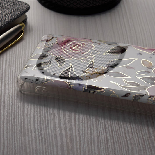 Custodia per Samsung Galaxy A35 5G A356, Techsuit, Marble, Bianca