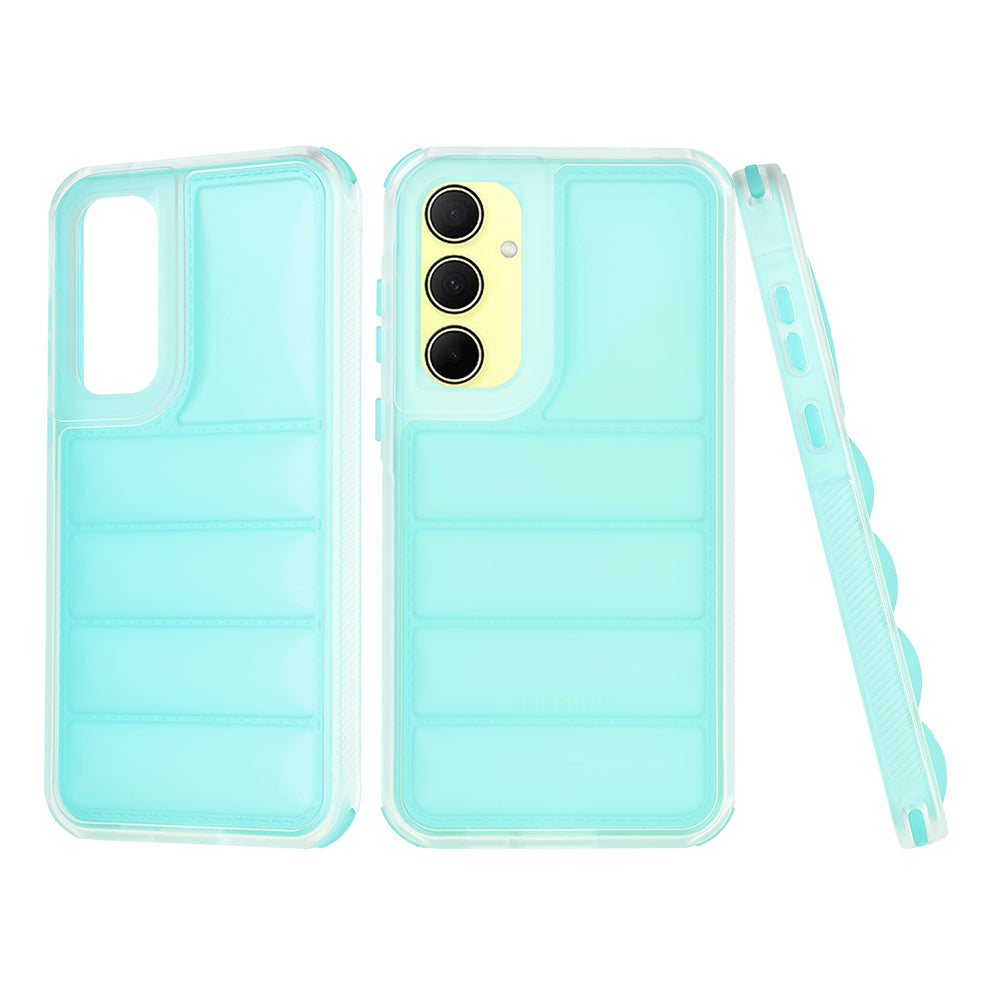 Custodia per Samsung Galaxy A35 5G A356, Techsuit, Wave Shield, Turchese