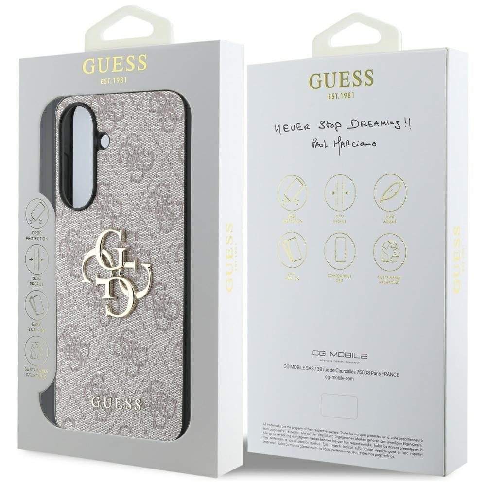 Custodia per Samsung Galaxy A36 A366, Guess, 4G Big Logo, Rosa