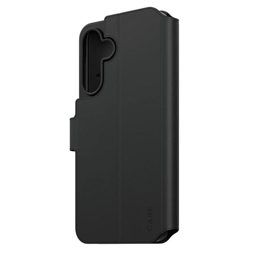Custodia per Samsung Galaxy A36 A366, PanzerGlass, Care Feature Kickstand Wallet, Nera