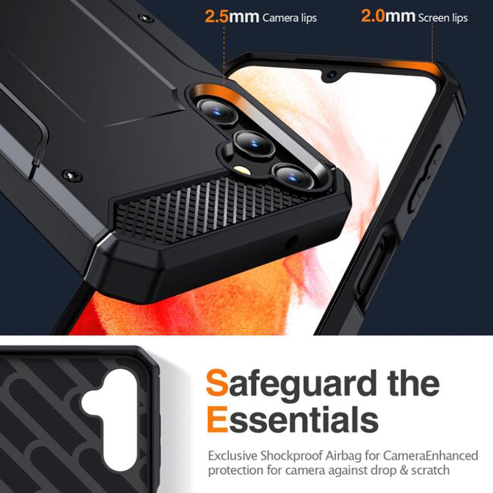 Custodia per Samsung Galaxy A36 A366, Techsuit, Hybrid Armor, Nera