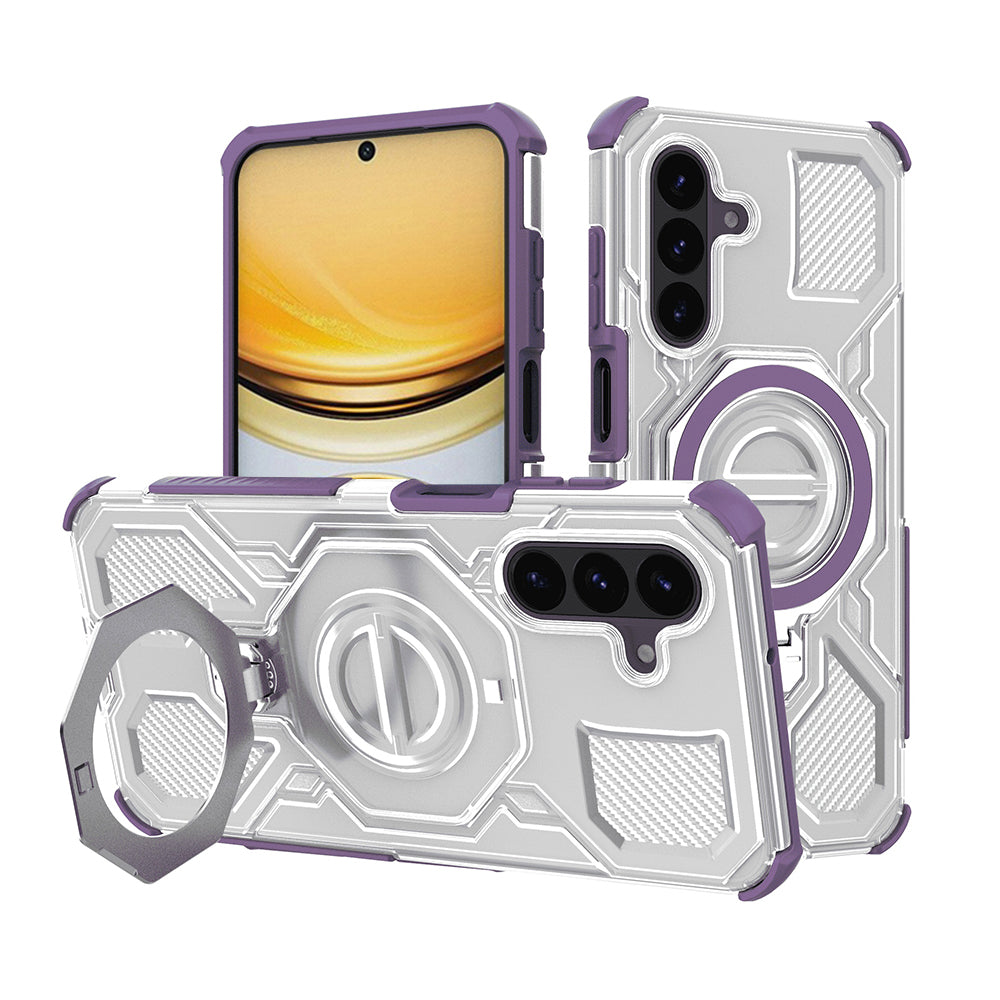 Custodia per Samsung Galaxy A37 5G, Techsuit, Carbon Shield Pro, Viola