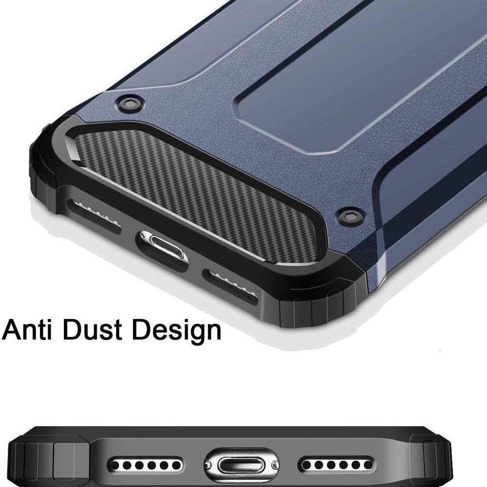 Custodia per Samsung Galaxy A40 A405, Techsuit, Hybrid Armor, Nera