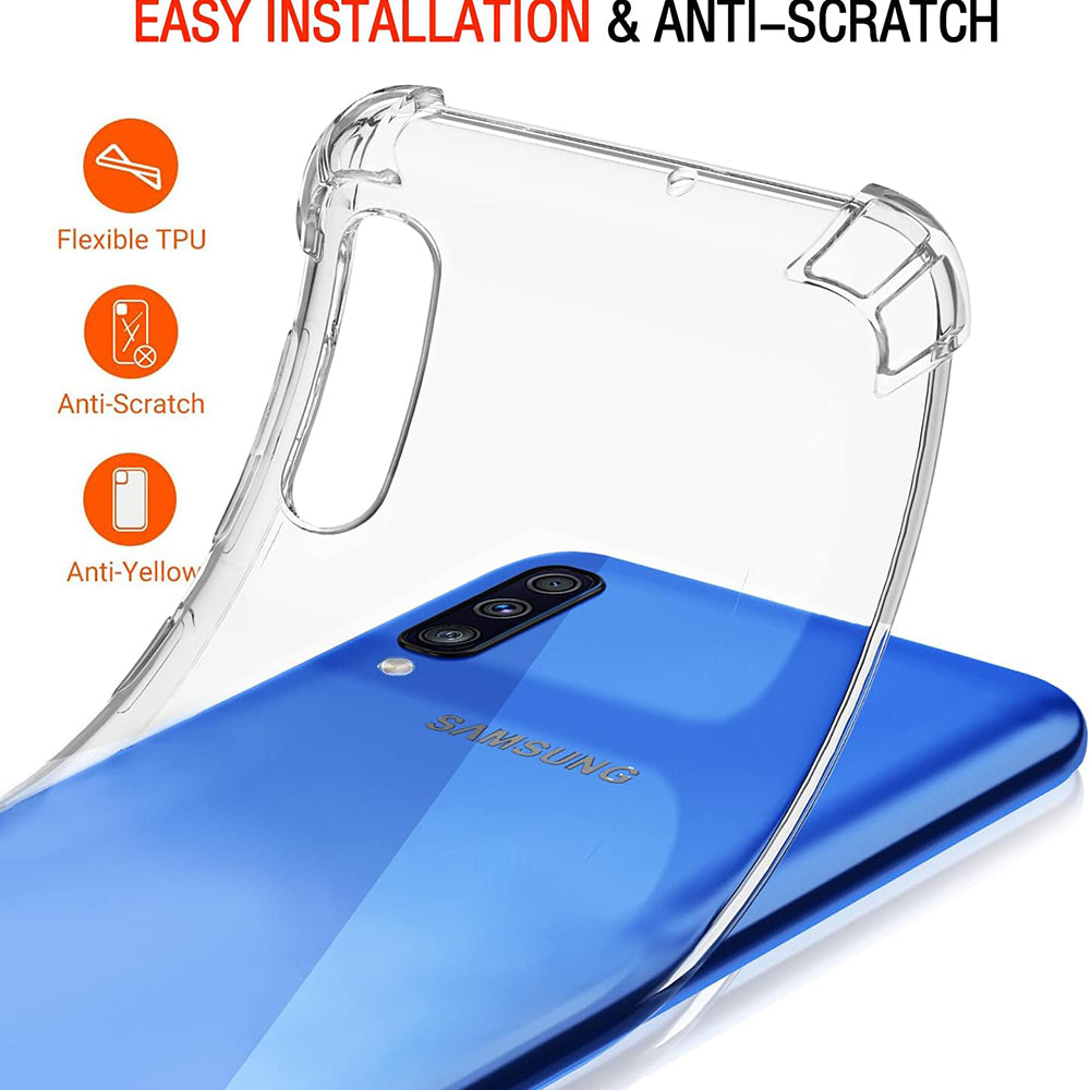 Custodia per Samsung Galaxy A50s A507 / A30s A307 / A50 A505, Techsuit, Shockproof Clear, Trasparente
