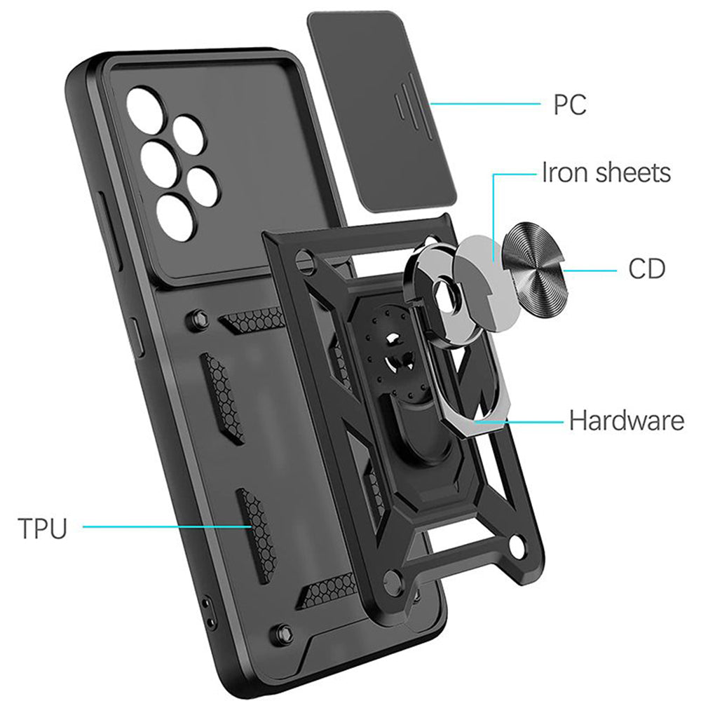 Custodia per Samsung Galaxy A52s 5G A528 / A52 5G A526 / A52 A525, Techsuit, CamShield, Rosa