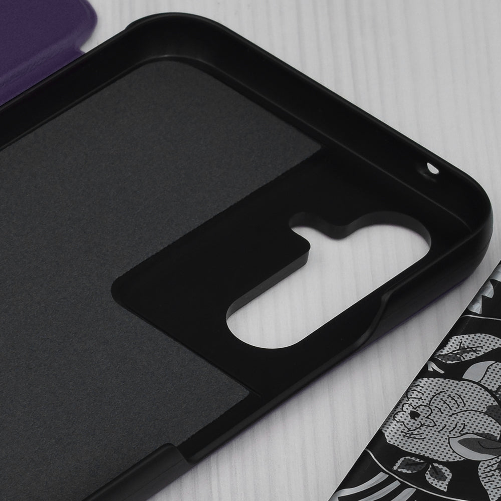 Custodia per Samsung Galaxy A54 A546, Techsuit, eFold, Viola