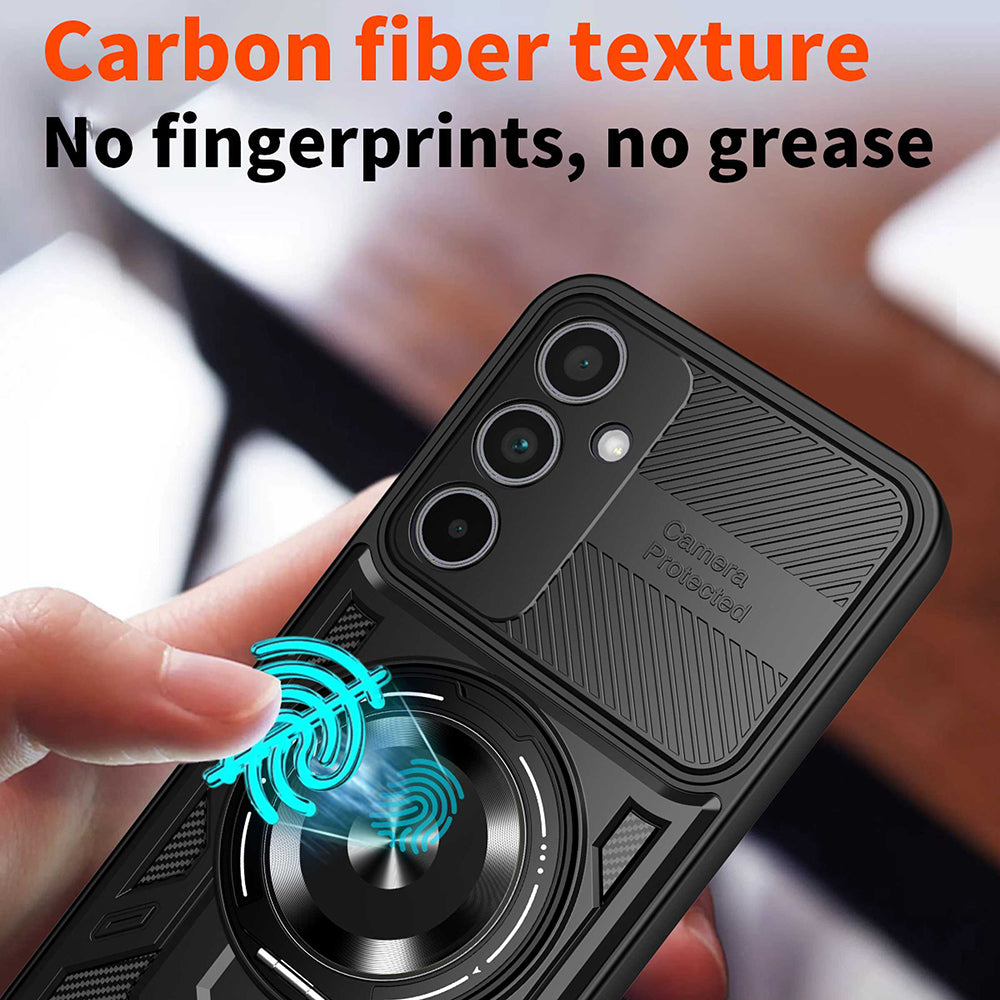 Custodia per Samsung Galaxy A55 5G A556, Techsuit, RuggedCam, Nera