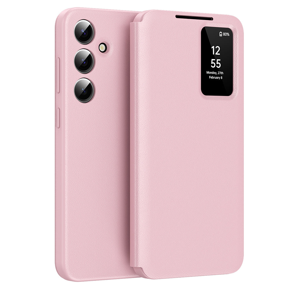 Custodia per Samsung Galaxy A55 5G A556, Techsuit, SmartView, Rosa