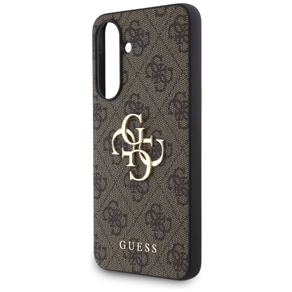 Custodia per Samsung Galaxy A56 A566, Guess, 4G Big Logo, Marrone