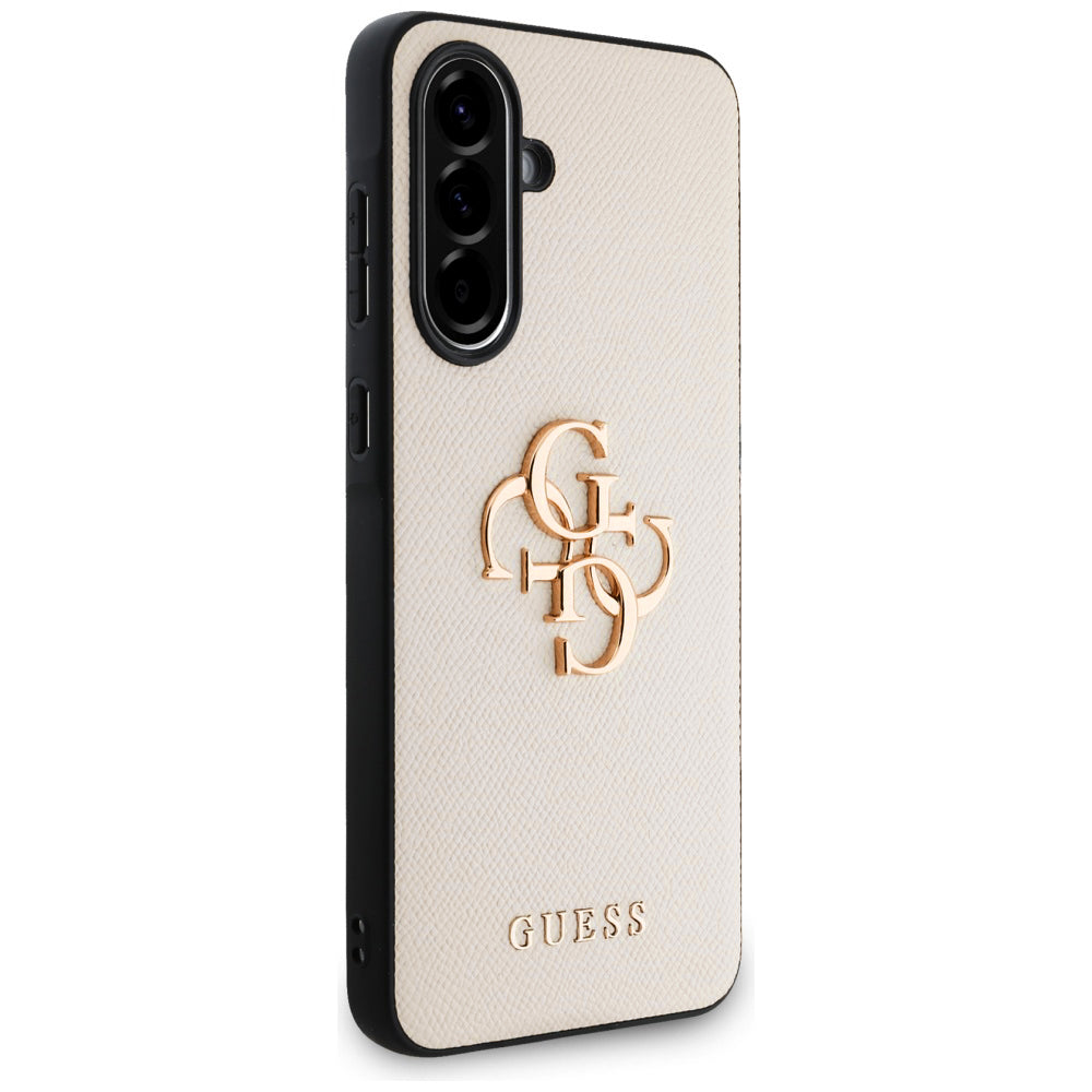 Custodia per Samsung Galaxy A56 A566, Guess, 4G Grained Big and Classic Logo, Beige