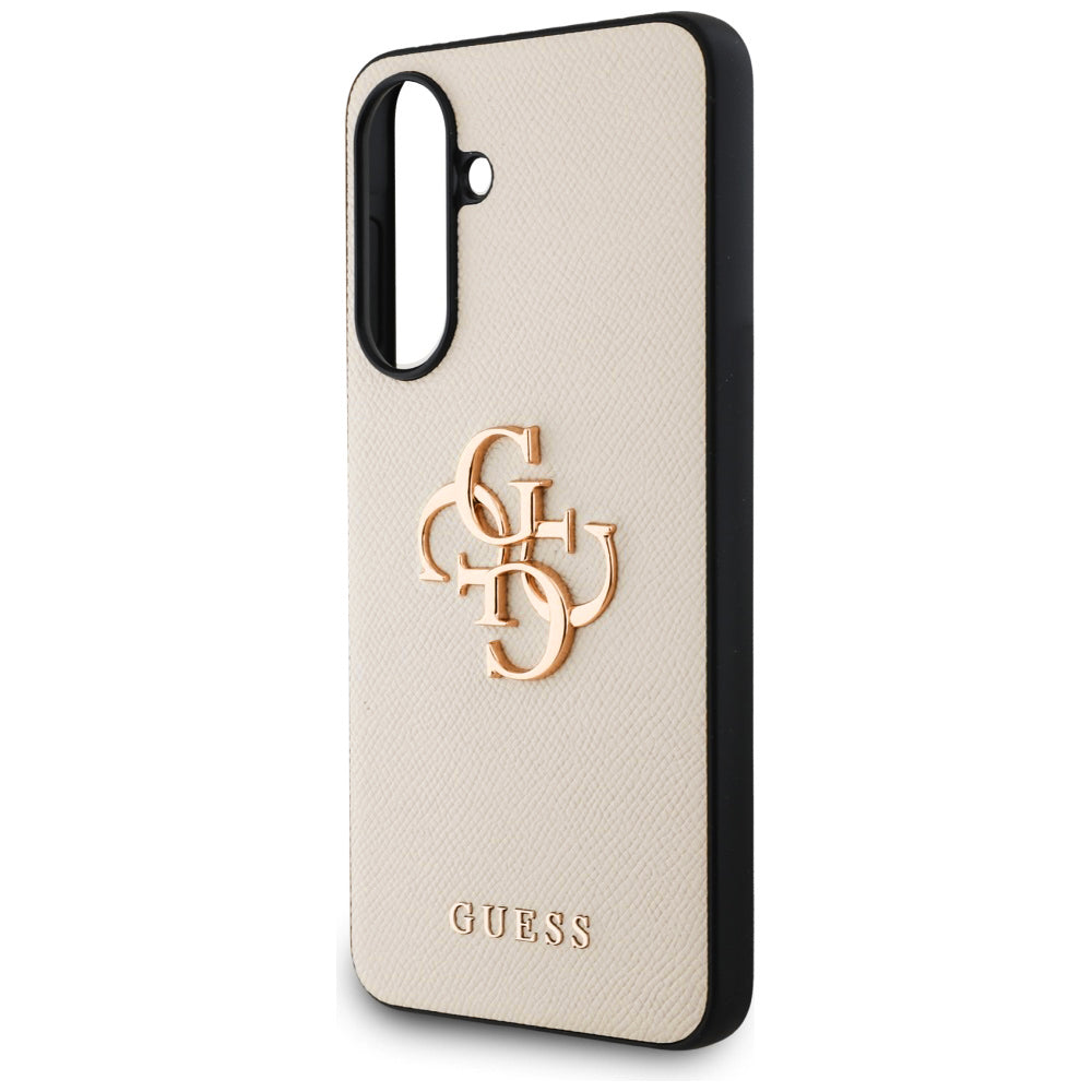 Custodia per Samsung Galaxy A56 A566, Guess, 4G Grained Big and Classic Logo, Beige