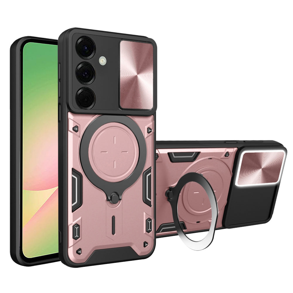 Custodia per Samsung Galaxy A56 A566, Techsuit, CamGuard Pro, Rosa Dorato