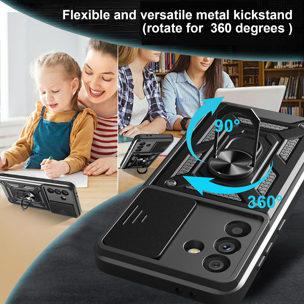 Custodia per Samsung Galaxy A56 A566, Techsuit, CamShield, Nera