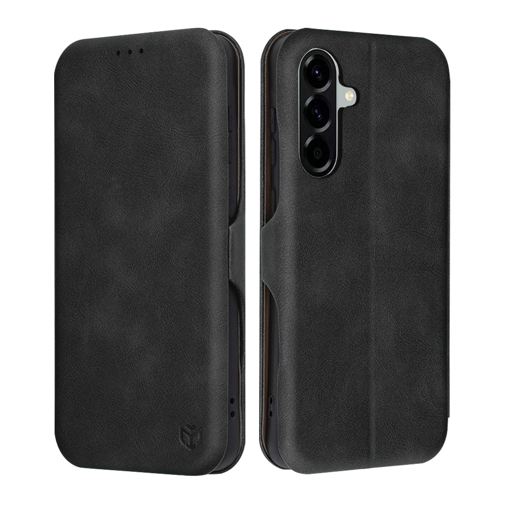Custodia per Samsung Galaxy A56 A566, Techsuit, Safe Wallet Plus, Nera