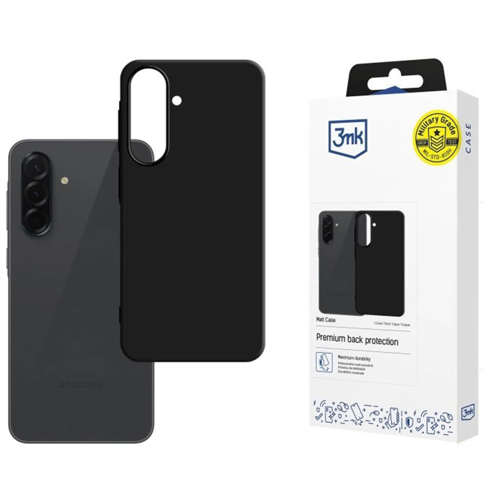 Custodia per Samsung Galaxy A57 5G, 3MK, Nera Opaca