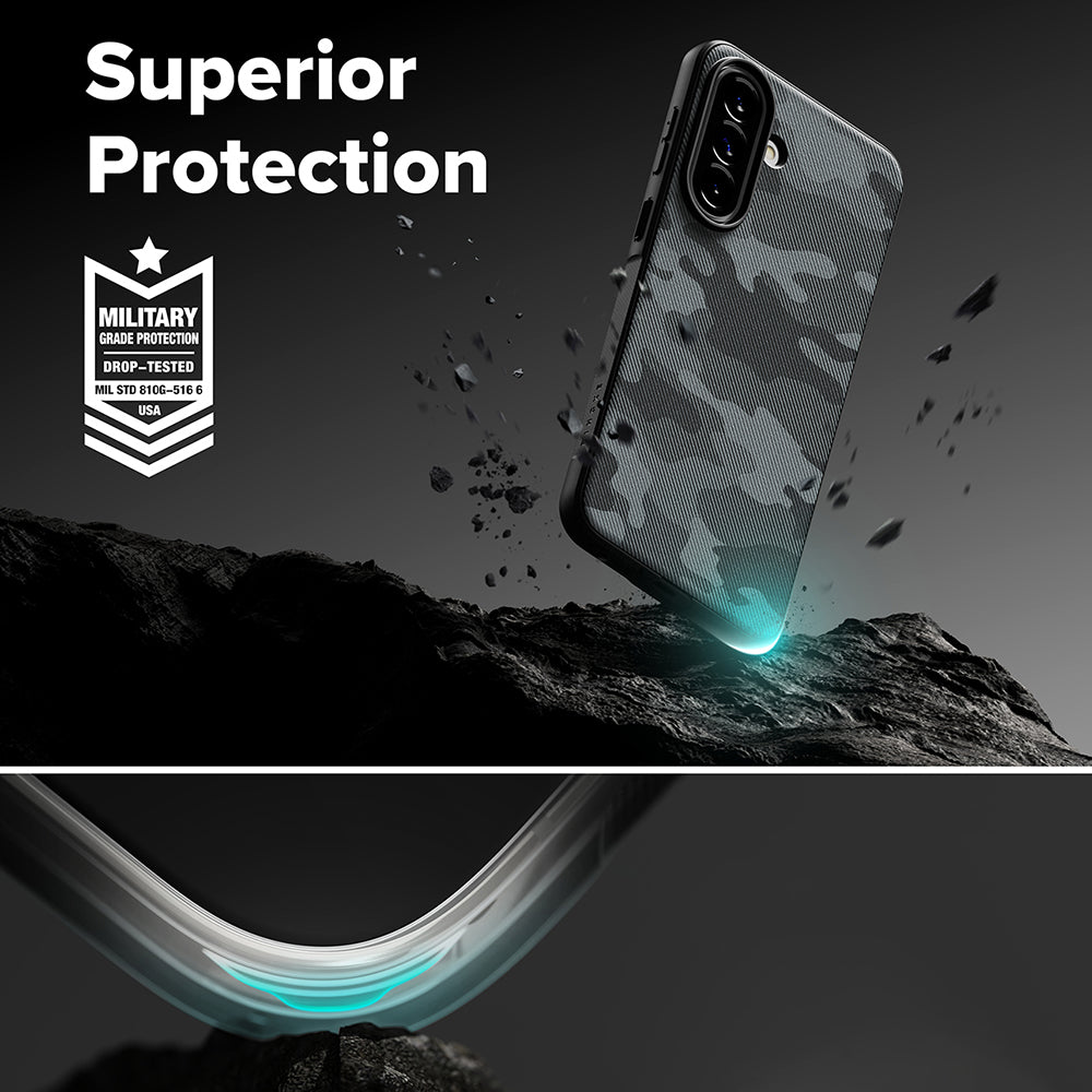 Custodia per Samsung Galaxy A57 5G, Ringke, Onyx, Camuffamento