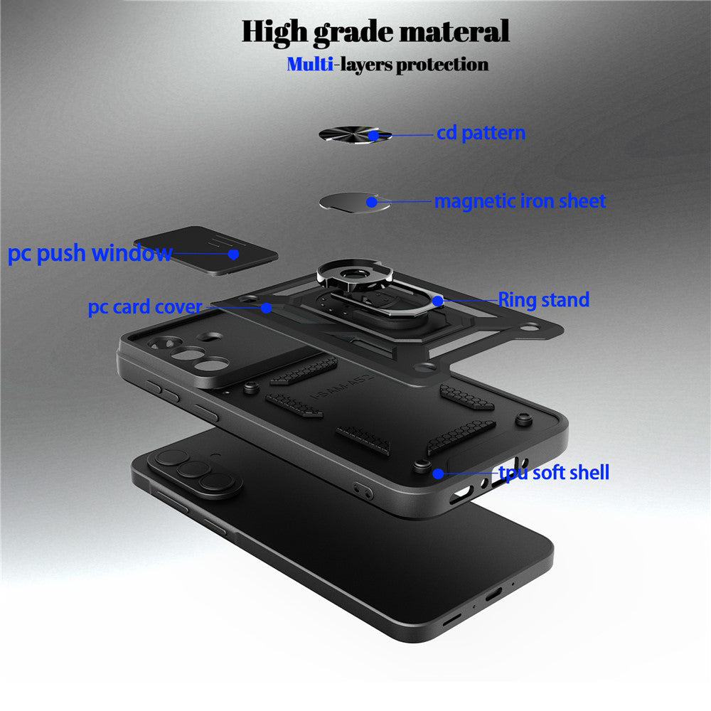 Custodia per Samsung Galaxy A57 5G, Techsuit, CamShield, Nera