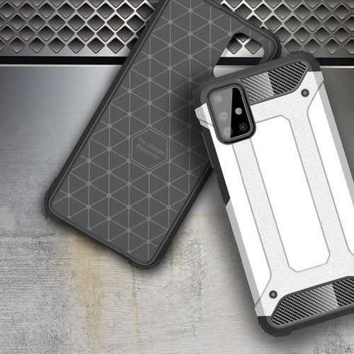 Custodia per Samsung Galaxy A71 A715, Techsuit, Hybrid Armor, Nera