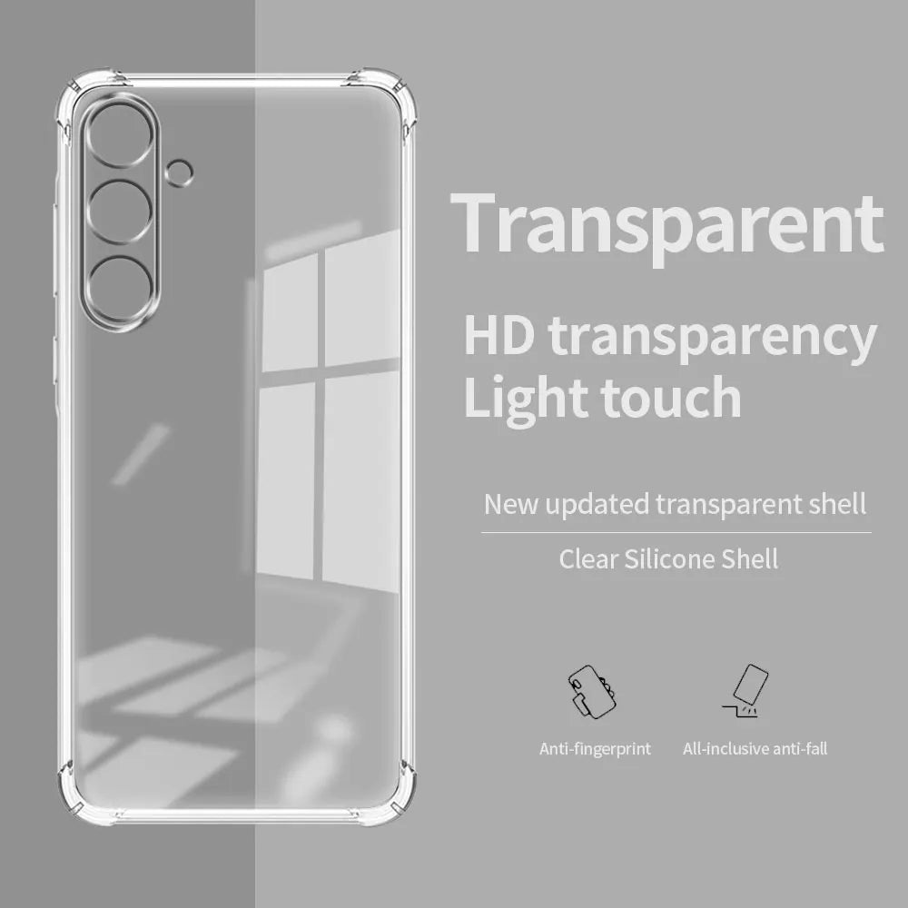 Custodia per Samsung Galaxy M15, Techsuit, Shockproof Clear, Trasparente