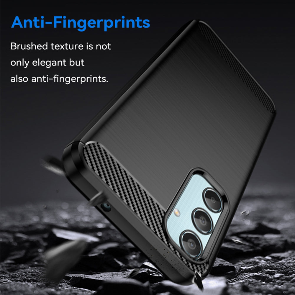 Custodia per Samsung Galaxy M35, Techsuit, Carbonio, Nera