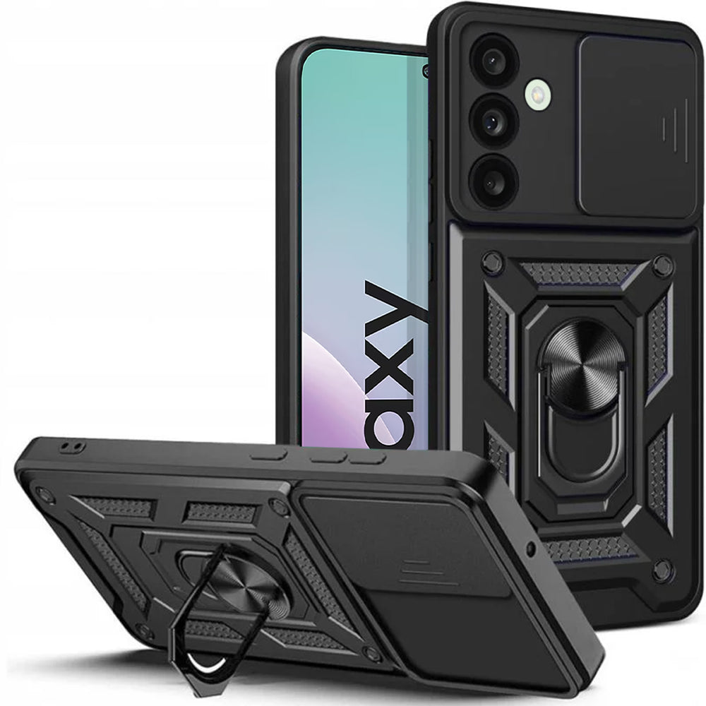 Custodia per Samsung Galaxy M56 M566, Techsuit, CamShield, Nera
