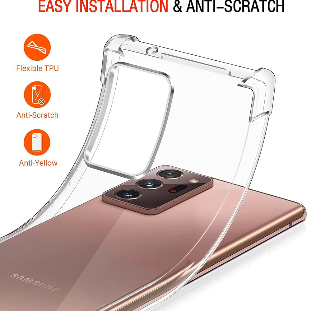 Custodia per Samsung Galaxy Note 20 Ultra 5G N986 / Note 20 Ultra N985, Techsuit, Shockproof Clear, Trasparente