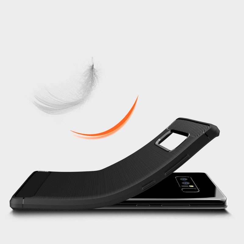 Custodia per Samsung Galaxy Note 8 N950, Techsuit, Carbonio, Nera